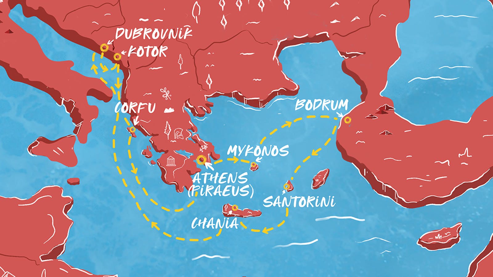 Map of Starry Nights in Greece & Croatia itinerary