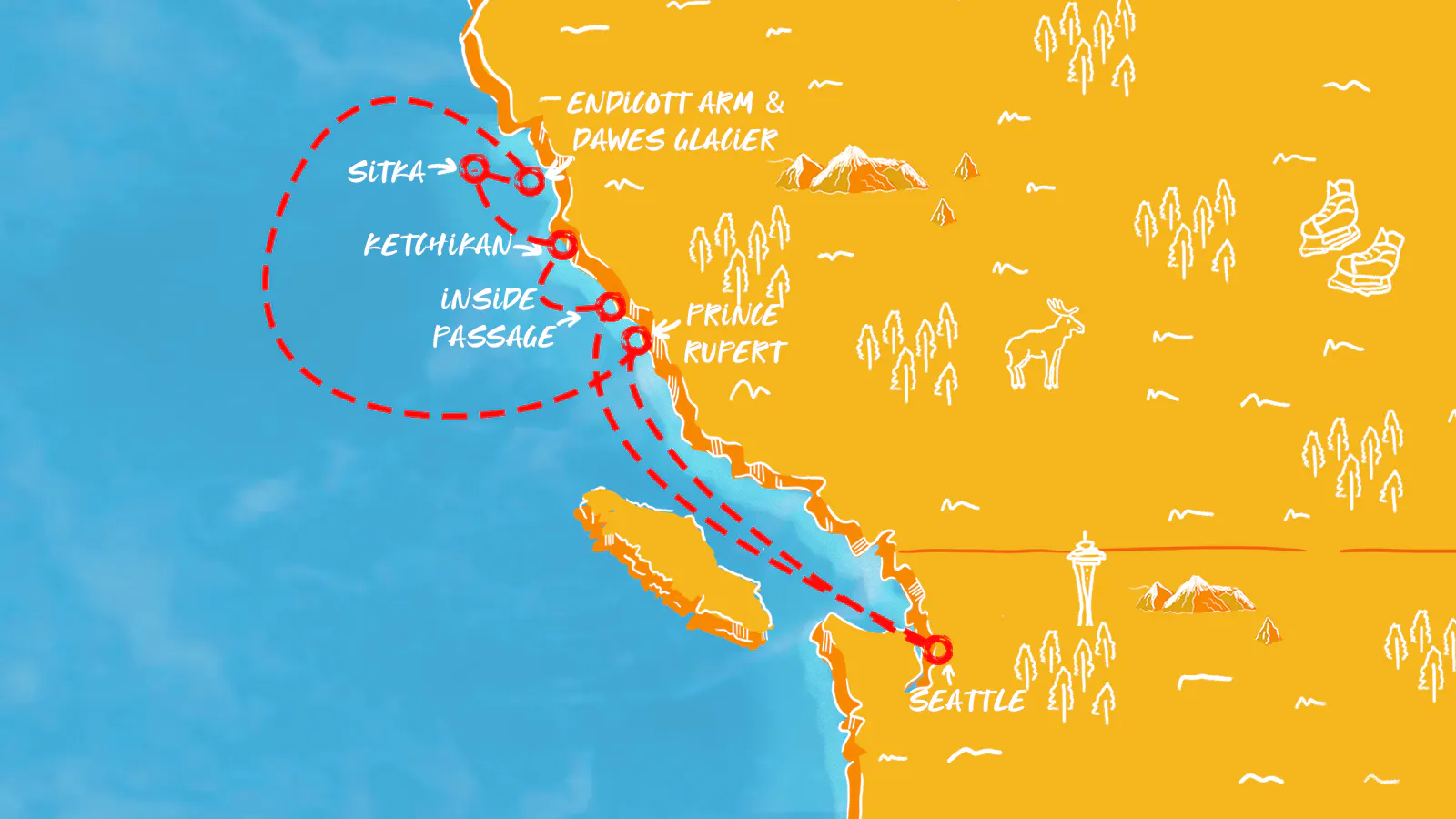Map of Brilliant Lady Seattle MerMaiden