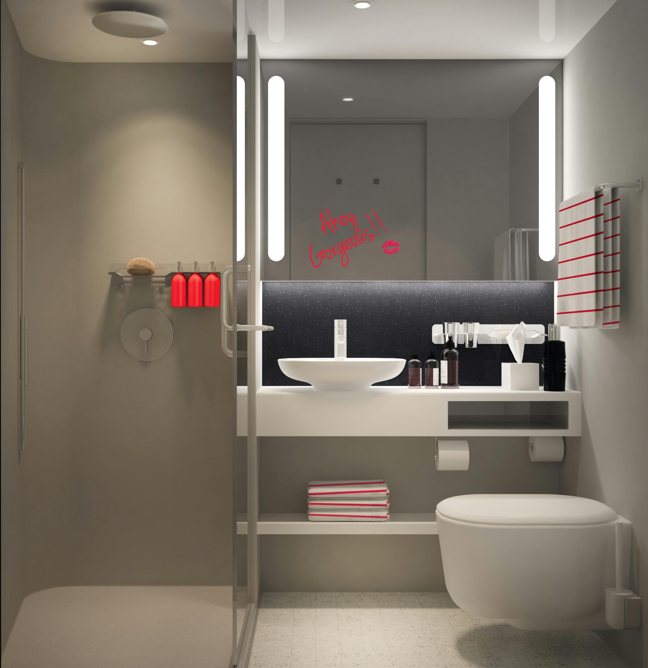 Virgin Voyages Cabin Roomy Rain Shower