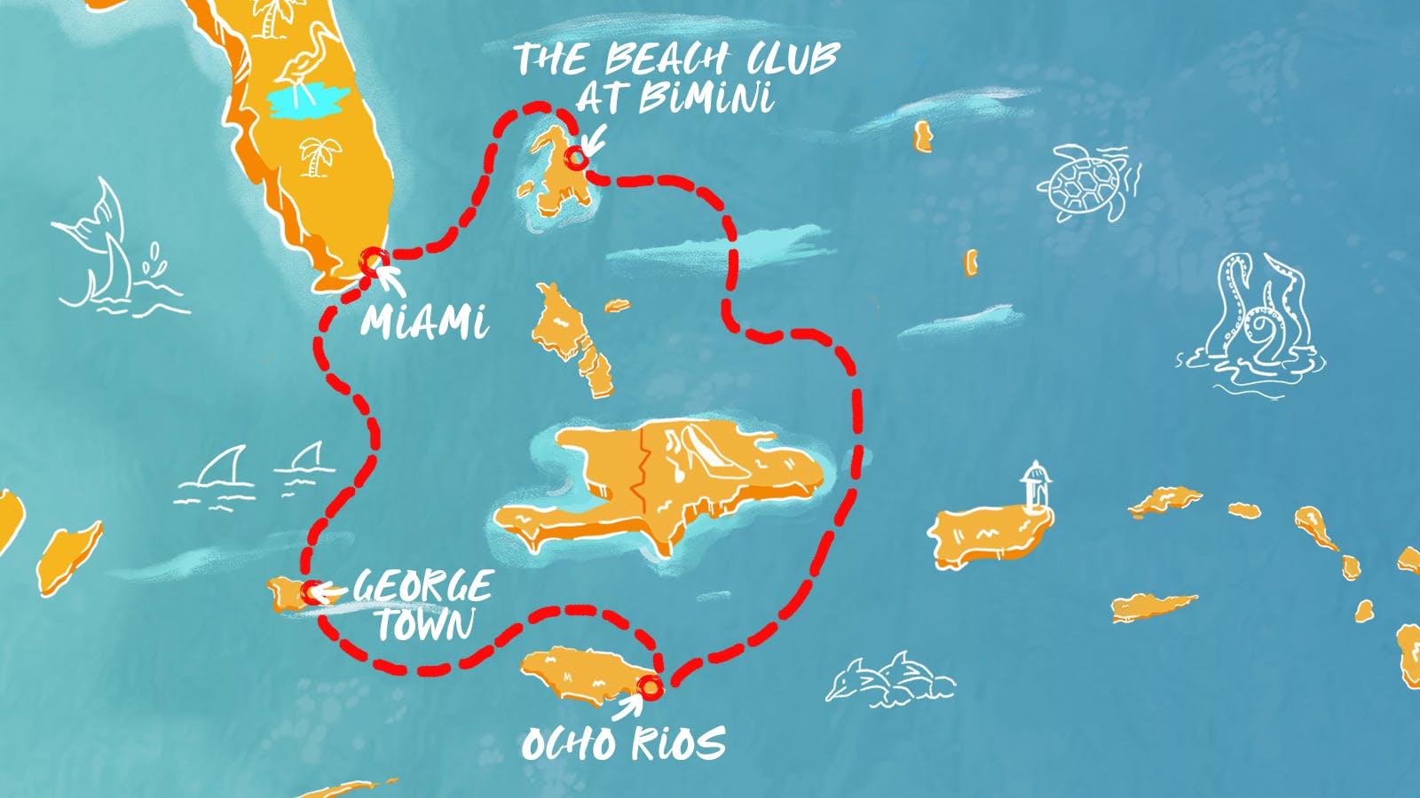 Map of Resilient New Year's Ahoy! itinerary