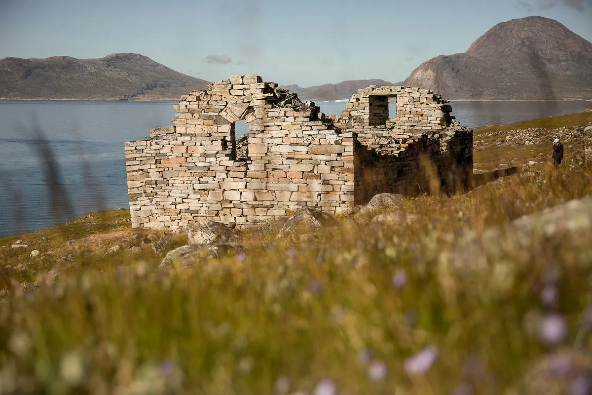 Hvalsey Church Ruins By Boat