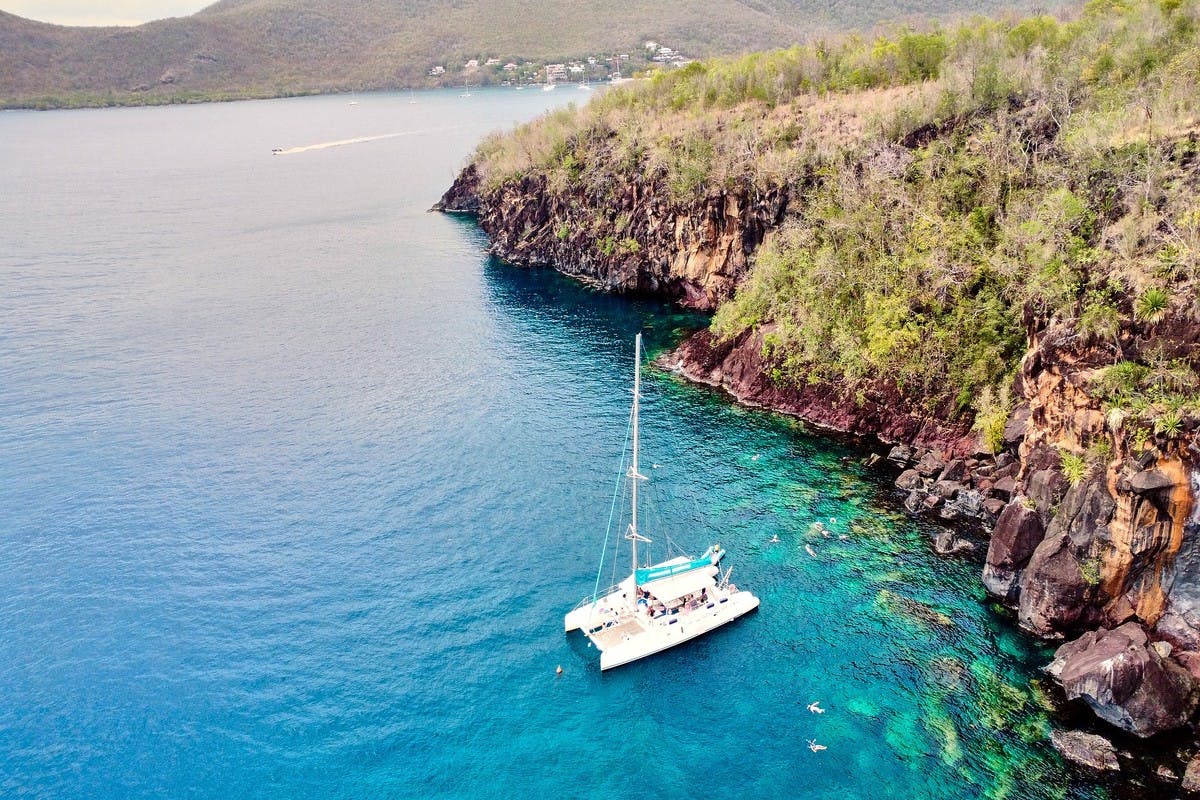 Catamaran in the south of Martinique