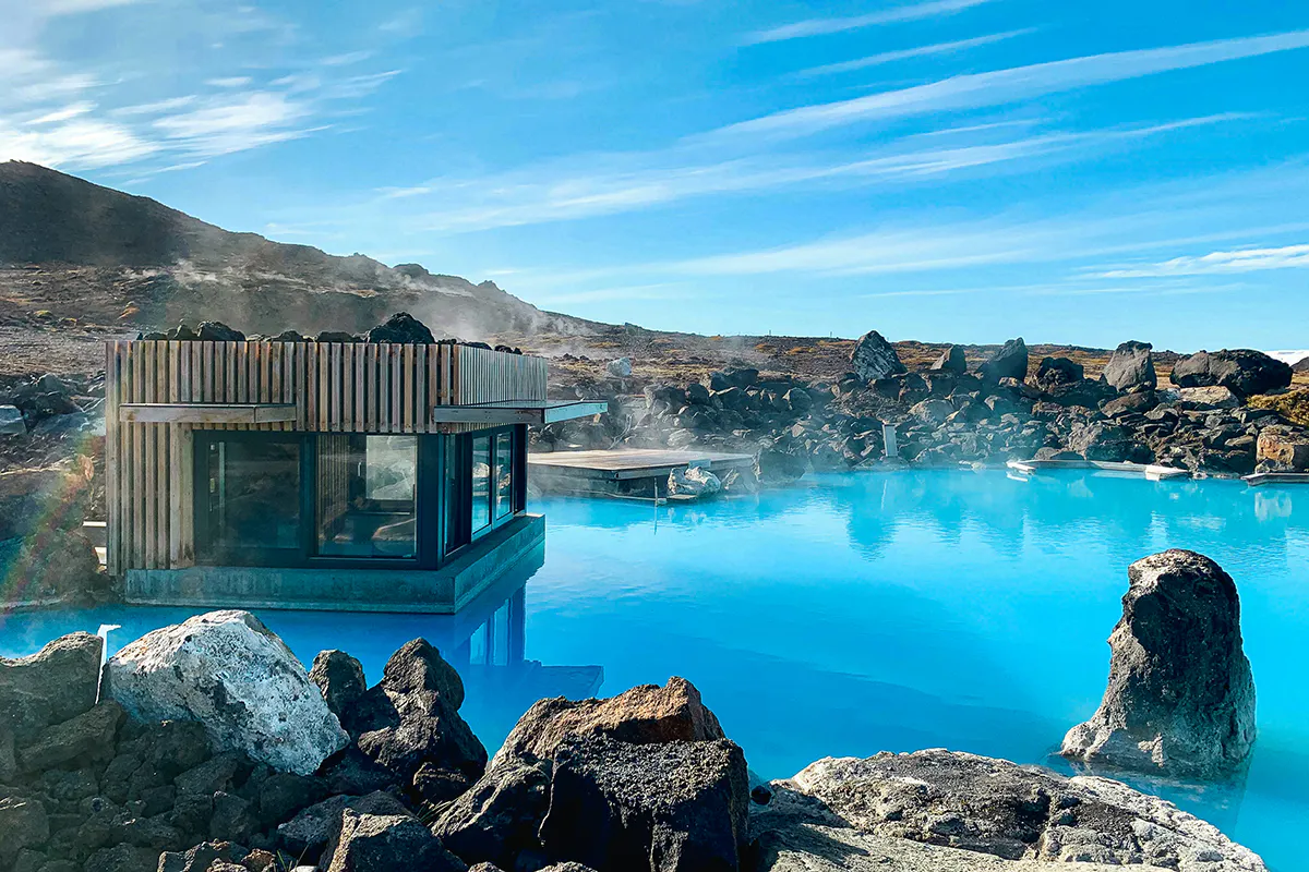 Earth Lagoon Relaxation and Goðafoss Falls