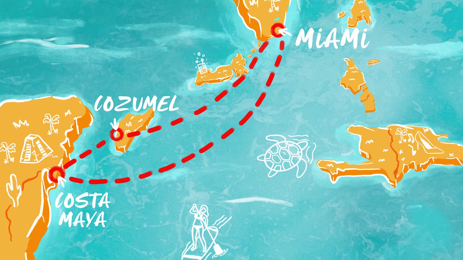 Costa Maya & Cozumel Charm itinerary map