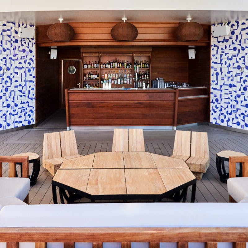 The Dock outdoor seating area