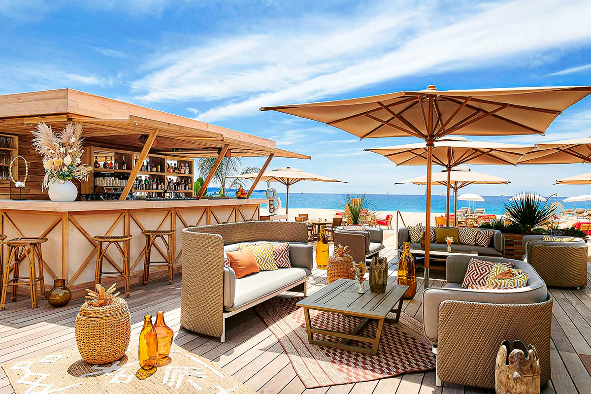 Beach Morning at a La Croisette Beach Club