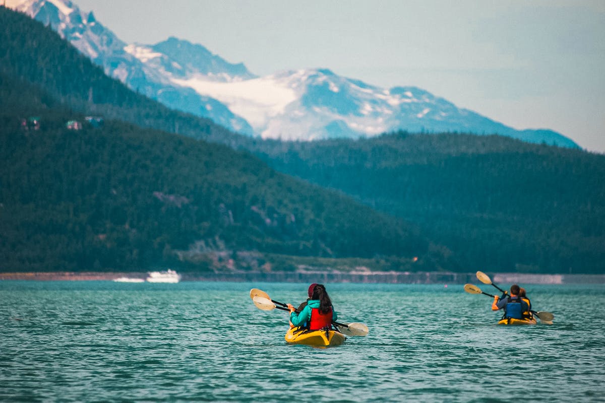 Kayaking on Chilkoot Lake