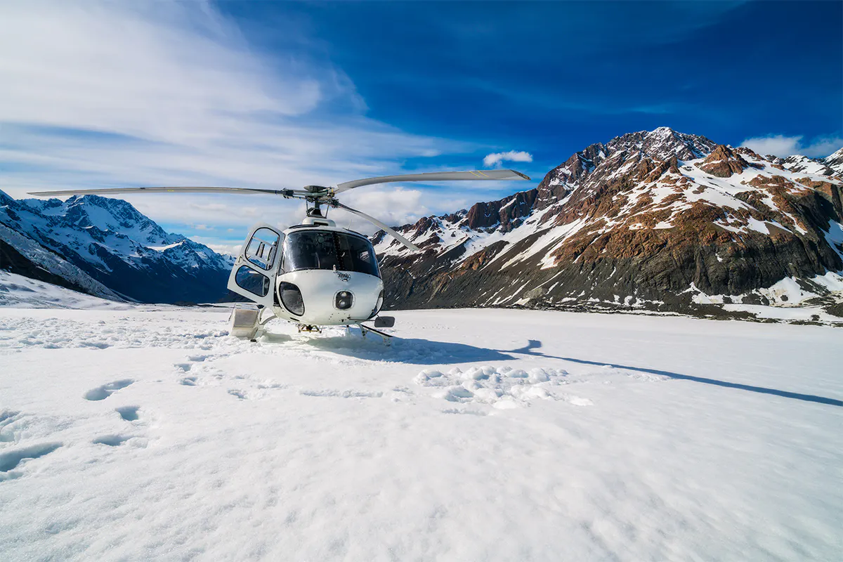 Helicopter Flight to Qalerallit Glacier