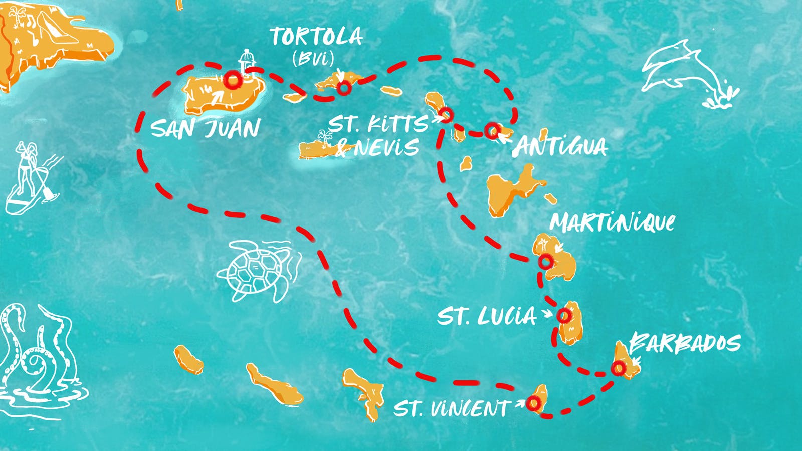 Map of Puerto Rican Daze & Caribbean Nights itinerary