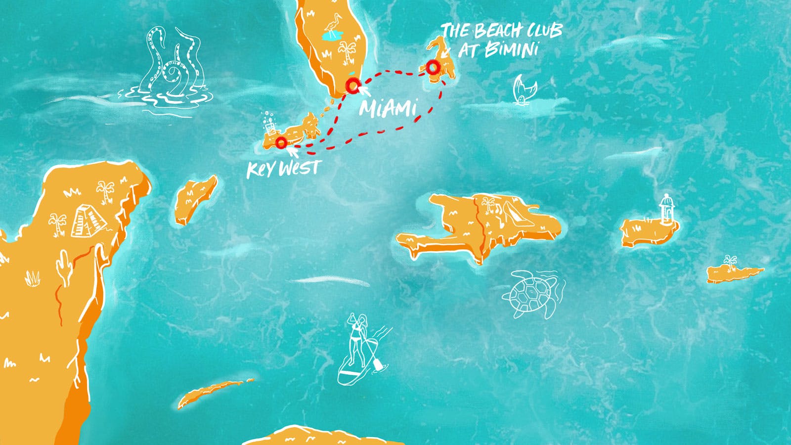 Map of A Caribbean Breeze & Haunted Seas itinerary