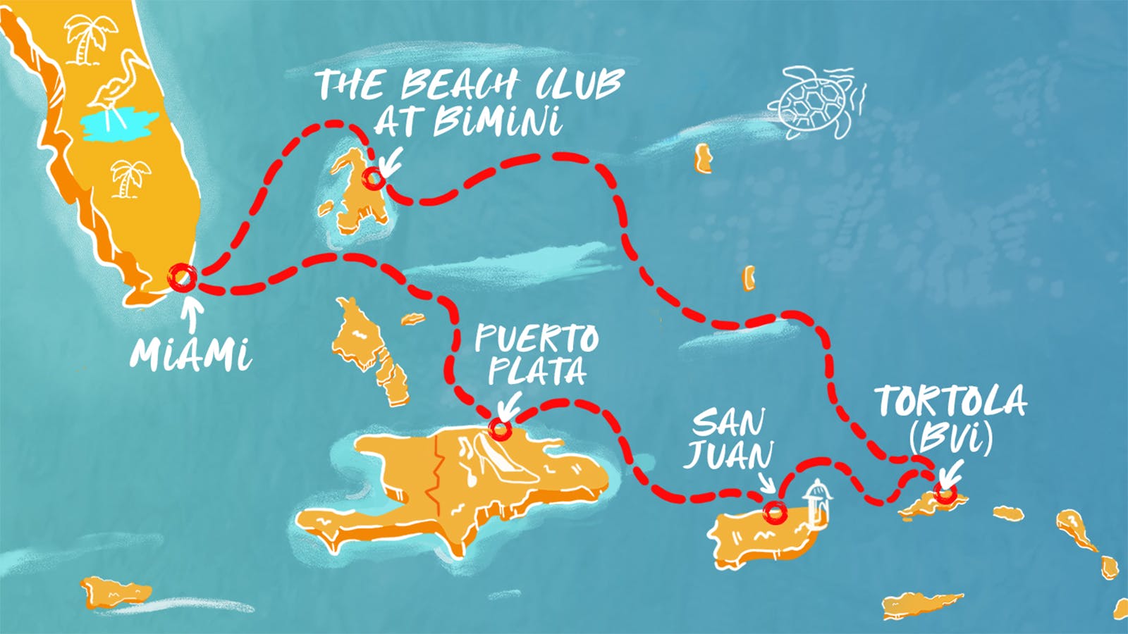 Map of November Nights in the Eastern Caribbean itinerary