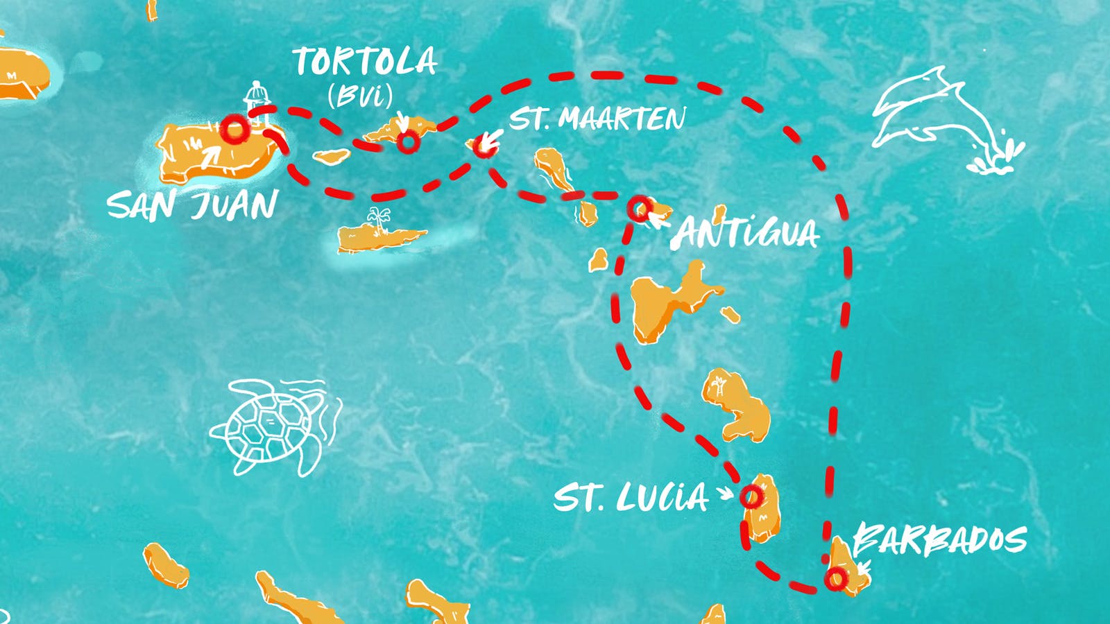 Map of Resilient New Year's Ahoy itinerary